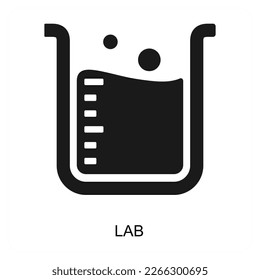 Lab and flask icon concept