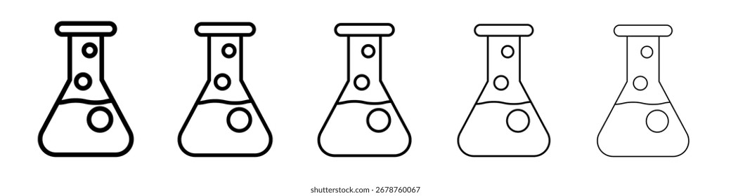 Diseño de icono de frasco de laboratorio, logotipo, App, interfaz de usuario. Ilustración vectorial, EPS