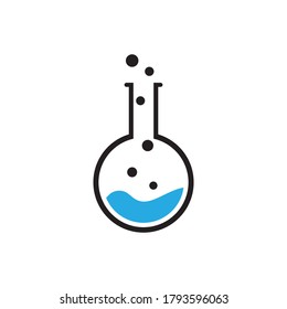 Lab flask icon design template vector isolated