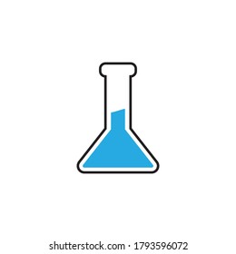 Lab flask icon design template vector isolated