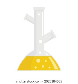 Lab flask icon. Flat illustration of lab flask vector icon isolated on white background