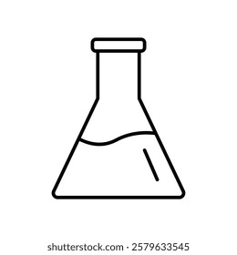 Lab flask icon logo sign set vector outline