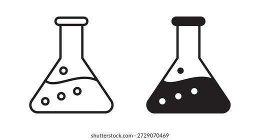 Icono de frasco de laboratorio. Iconos simples monocromos para Plantillas, Diseño web