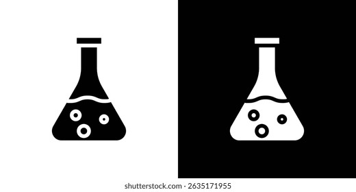 Lab flask icon in solid flat trendy design style.