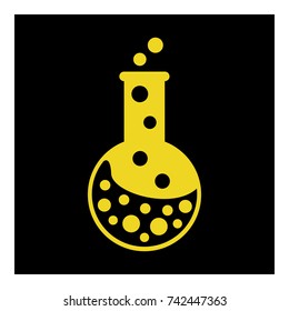 lab flask icon vector