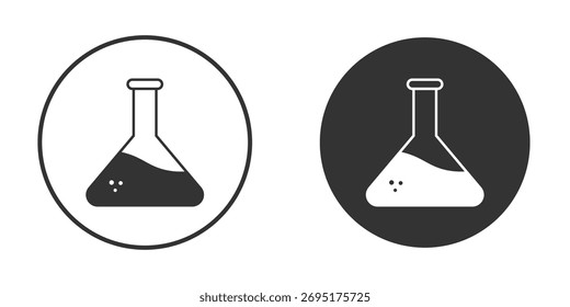 Colección de iconos de frasco de laboratorio. Iconos planos rellenos