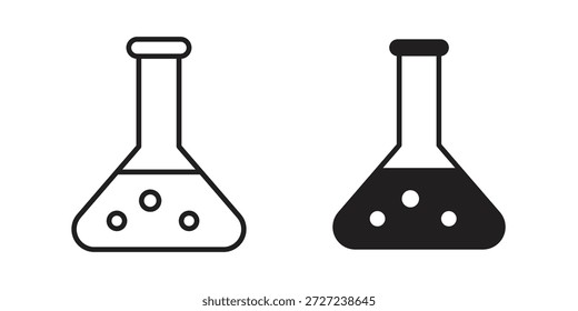 Símbolo de los iconos del frasco de laboratorio. Ilustración vectorial para App y diseños