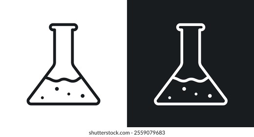 Lab flask icons. vector set in black colors