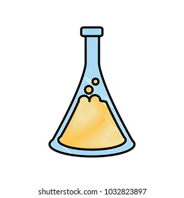Lab flask isolated vector illustration