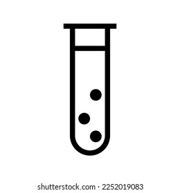 Lab flask line icon isolated on white background. Black flat thin icon on modern outline style. Linear symbol and editable stroke. Simple and pixel perfect stroke vector illustration.
