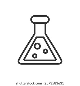 Lab flask line icon. Vector illustration