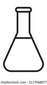 lab flask on white background