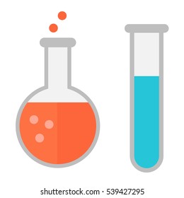 Lab flask vector isoaled