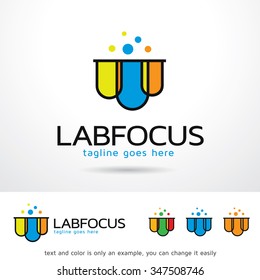 Lab Focus Logo Template Design Vector 