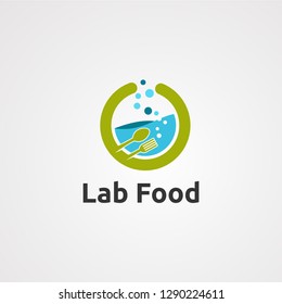 lab food logo vector, icon, and element