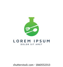 Logo-Design für Labors und Lebensmittel-Negativ