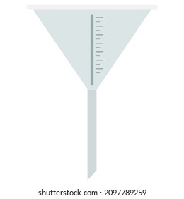 lab funnel flat clipart vector illustration