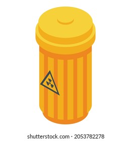 Lab garbage bin icon. Isometric of Lab garbage bin vector icon for web design isolated on white background
