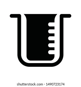 lab glass icon is a simple icon, like glass with simple black color, suitable for various needs of your company or business icon,