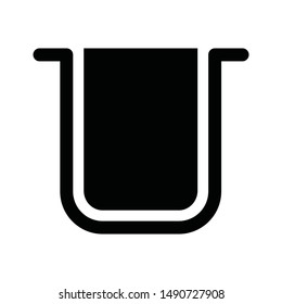 lab glass icon is a simple icon, like glass with simple black color, suitable for various needs of your company or business icon,