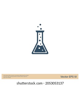 lab glass icon vector logo template