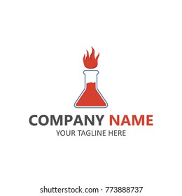 Lab glass symbol logo illustration element vector, emblem white background