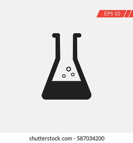 Lab glass vector icon