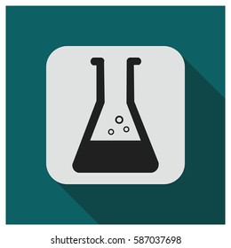 Lab glass vector icon