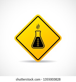 Lab glass vector sign isolated on white background