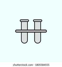 lab glassware color vector icon, vector illustration