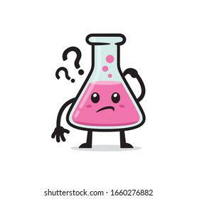 Lab glassware mascot character design