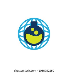 Lab Globe Logo Icon Design