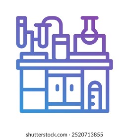 Lab gradient icons. Can be used for research, universities and clinics. editable stroke, suitable for websites, UI and interfaces.