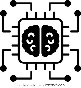 Labor Grown semi-biologischen Computer Chip Konzept, organoid Intelligence Vektorsymbol Design, Vorhersagemodellierung oder adaptive Kontrolle Symbol künstliche Intelligenz Zeichen neuronale Schaltkreise Stockillustration