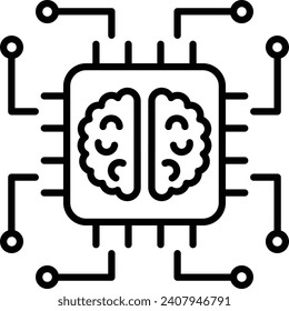 Labor Grown semi-biologischen Computer-Chip Konzept, organoid Intelligence Vektorgrafik-Icon-Design, Vorhersagemodelle oder adaptive Control Symbol künstliche Intelligenz Zeichen neuronale Schaltkreisgrafik