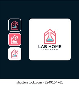 lab with home logo design template