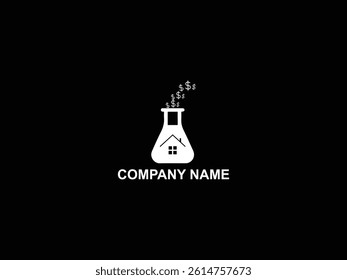 Lab house logo  and dollar icon logo design