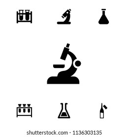 Lab icon. collection of 7 lab filled icons such as test tube, microscope. editable lab icons for web and mobile.