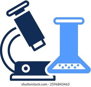 Lab Icon Glyph Color Vector Illustration