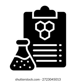 Lab Icon Glyph Style Vector Illustration