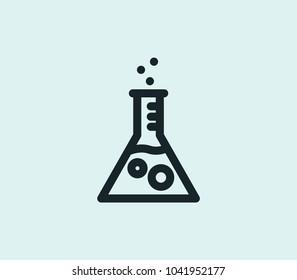 Lab icon line isolated on clean background. Lab icon concept drawing icon line in modern style. Vector illustration for your web site mobile logo app UI design.