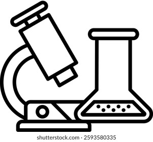 Lab Icon Line Vector Illustration
