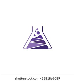Lab icon with lowpoly art style logo design illustration