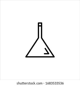 Laborsymbol mit Umriss-Stil-Vektorgrafik für Ihr Webdesign, Logo, Benutzeroberfläche. Illustration