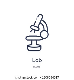 lab icon from science outline collection. Thin line lab icon isolated on white background.