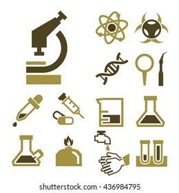 lab icon set