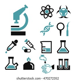 lab icon set