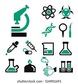 lab icon set