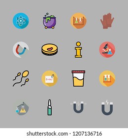 lab icon set. vector set about gloves, info, science and ampoul icons set.