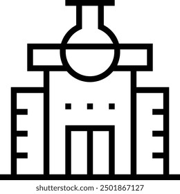 lab icon. Thin linear style design isolated on white background